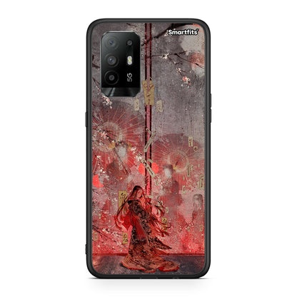 Oppo A94 5G Nezuko Kamado θήκη από τη Smartfits με σχέδιο στο πίσω μέρος και μαύρο περίβλημα | Smartphone case with colorful back and black bezels by Smartfits