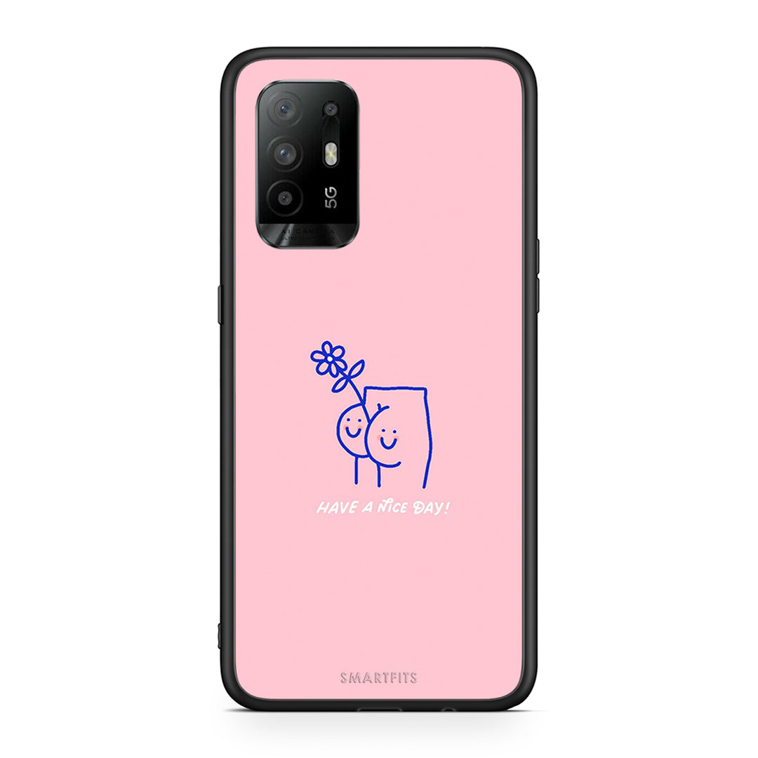 Oppo A94 5G Nice Day θήκη από τη Smartfits με σχέδιο στο πίσω μέρος και μαύρο περίβλημα | Smartphone case with colorful back and black bezels by Smartfits