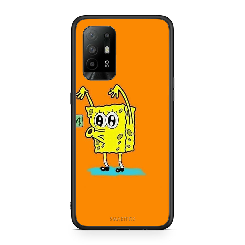 Oppo A94 5G No Money 2 Θήκη Αγίου Βαλεντίνου από τη Smartfits με σχέδιο στο πίσω μέρος και μαύρο περίβλημα | Smartphone case with colorful back and black bezels by Smartfits