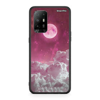 Thumbnail for Oppo A94 5G Pink Moon θήκη από τη Smartfits με σχέδιο στο πίσω μέρος και μαύρο περίβλημα | Smartphone case with colorful back and black bezels by Smartfits