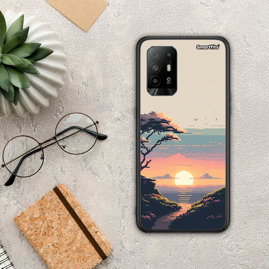Pixel Sunset - Oppo A94 5G / F19 Pro / Reno5 Lite θήκη