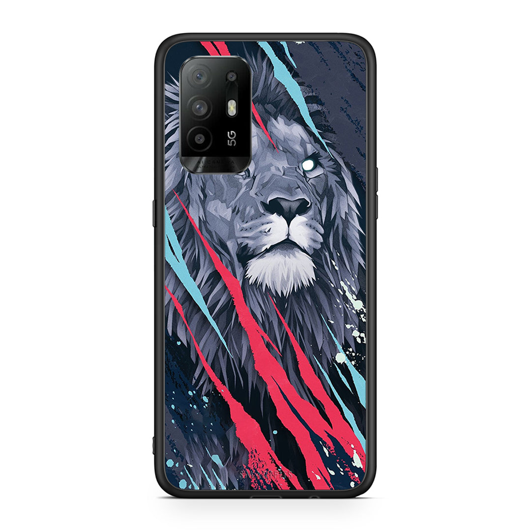 4 - Oppo A94 5G Lion Designer PopArt case, cover, bumper