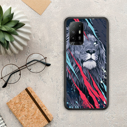 PopArt Lion Designer - Oppo A94 5G / F19 Pro / Reno5 Lite θήκη