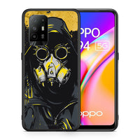 Thumbnail for Θήκη Oppo A94 5G Mask PopArt από τη Smartfits με σχέδιο στο πίσω μέρος και μαύρο περίβλημα | Oppo A94 5G Mask PopArt case with colorful back and black bezels