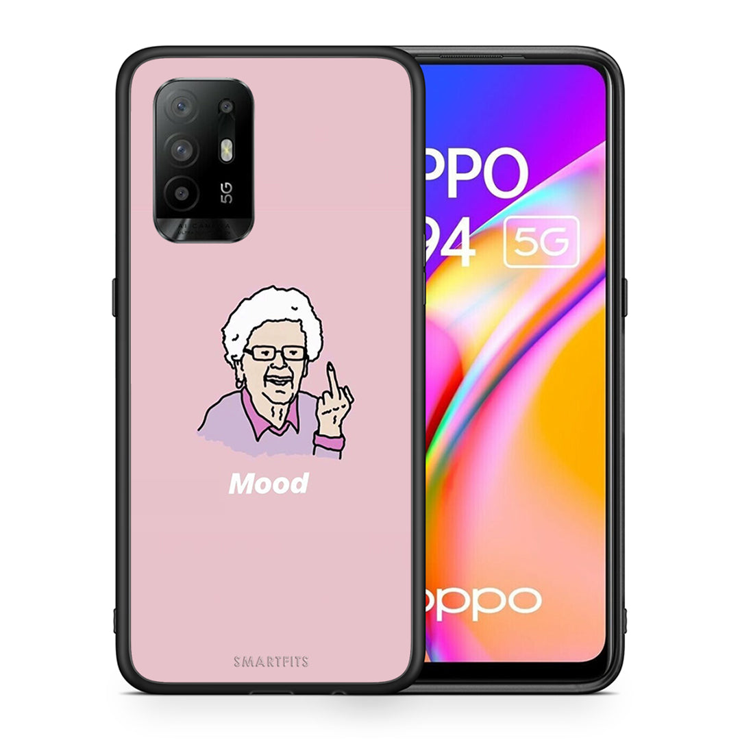 Θήκη Oppo A94 5G Mood PopArt από τη Smartfits με σχέδιο στο πίσω μέρος και μαύρο περίβλημα | Oppo A94 5G Mood PopArt case with colorful back and black bezels