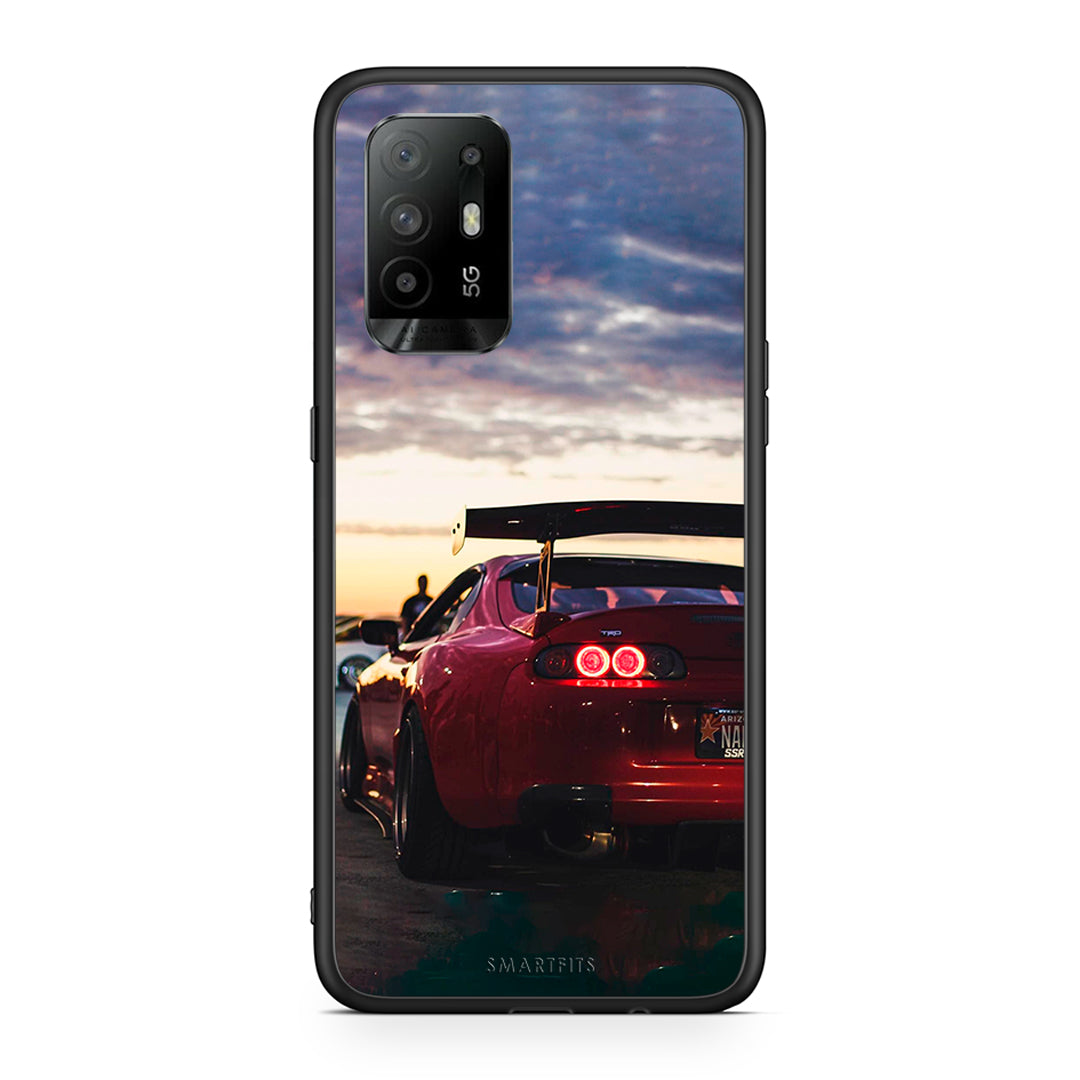 Oppo A94 5G Racing Supra θήκη από τη Smartfits με σχέδιο στο πίσω μέρος και μαύρο περίβλημα | Smartphone case with colorful back and black bezels by Smartfits