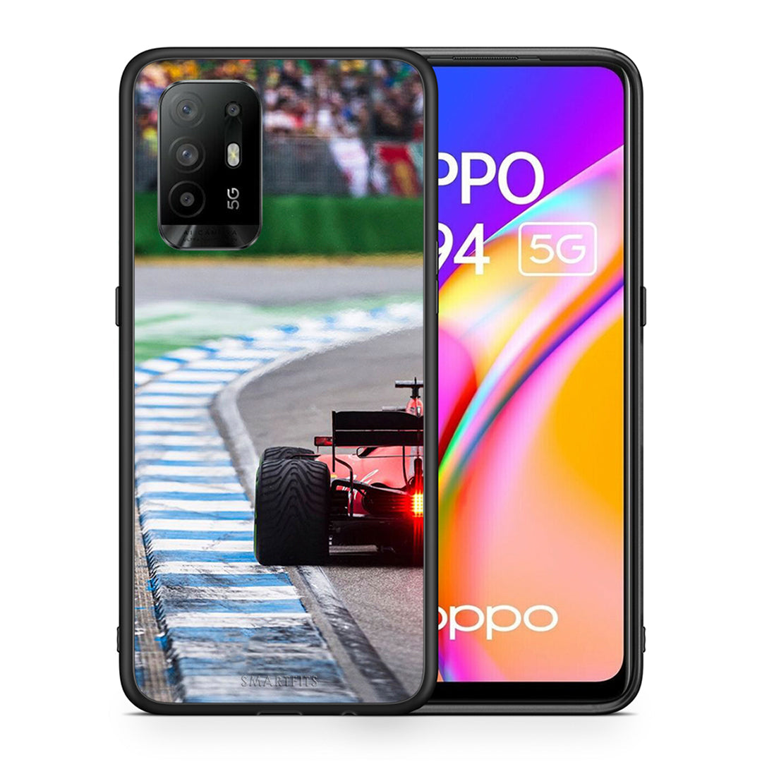 Θήκη Oppo A94 5G Racing Vibes από τη Smartfits με σχέδιο στο πίσω μέρος και μαύρο περίβλημα | Oppo A94 5G Racing Vibes case with colorful back and black bezels