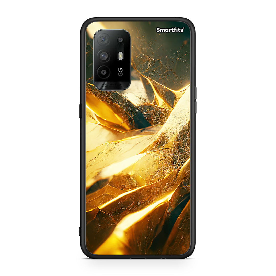 Oppo A94 5G Real Gold θήκη από τη Smartfits με σχέδιο στο πίσω μέρος και μαύρο περίβλημα | Smartphone case with colorful back and black bezels by Smartfits