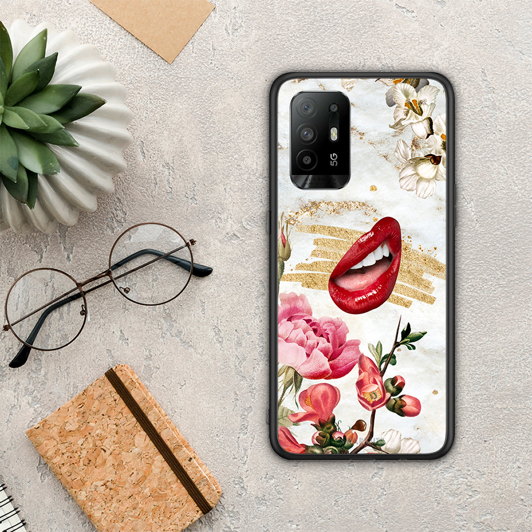 Red Lips - Oppo A94 5G / F19 Pro / Reno5 Lite θήκη