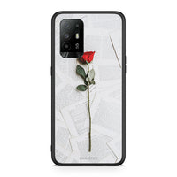 Thumbnail for Oppo A94 5G Red Rose θήκη από τη Smartfits με σχέδιο στο πίσω μέρος και μαύρο περίβλημα | Smartphone case with colorful back and black bezels by Smartfits
