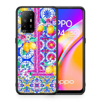 Thumbnail for Θήκη Oppo A94 5G Retro Spring από τη Smartfits με σχέδιο στο πίσω μέρος και μαύρο περίβλημα | Oppo A94 5G Retro Spring case with colorful back and black bezels