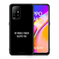 Thumbnail for Θήκη Oppo A94 5G Salute από τη Smartfits με σχέδιο στο πίσω μέρος και μαύρο περίβλημα | Oppo A94 5G Salute case with colorful back and black bezels