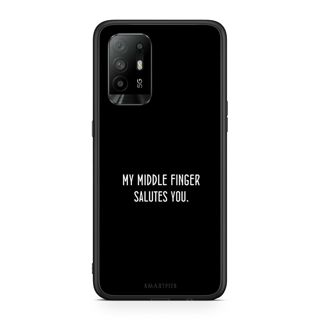 Oppo A94 5G Salute θήκη από τη Smartfits με σχέδιο στο πίσω μέρος και μαύρο περίβλημα | Smartphone case with colorful back and black bezels by Smartfits