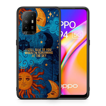 Θήκη Oppo A94 5G Screaming Sky από τη Smartfits με σχέδιο στο πίσω μέρος και μαύρο περίβλημα | Oppo A94 5G Screaming Sky case with colorful back and black bezels