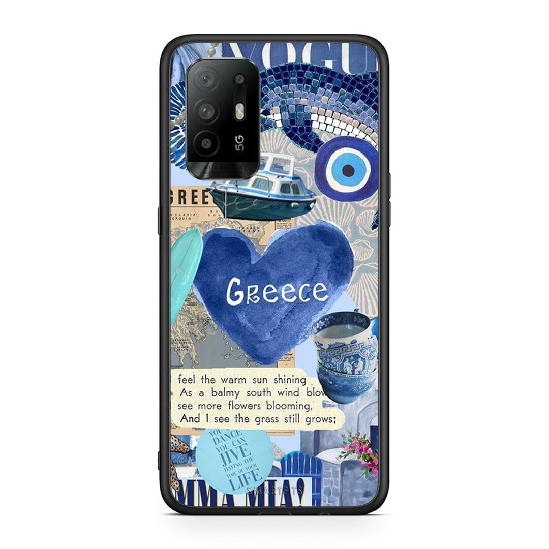 Oppo A94 5G Summer In Greece Θήκη από τη Smartfits με σχέδιο στο πίσω μέρος και μαύρο περίβλημα | Smartphone case with colorful back and black bezels by Smartfits