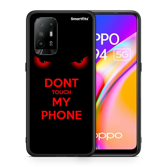 Θήκη Oppo A94 5G Touch My Phone από τη Smartfits με σχέδιο στο πίσω μέρος και μαύρο περίβλημα | Oppo A94 5G Touch My Phone case with colorful back and black bezels
