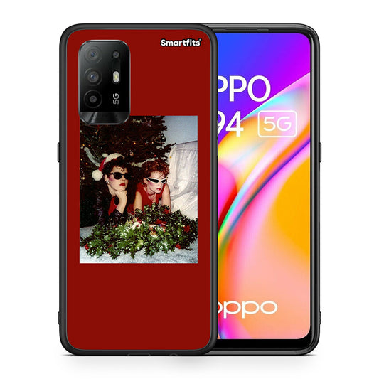 Θήκη Oppo A94 5G Waiting For Xmas από τη Smartfits με σχέδιο στο πίσω μέρος και μαύρο περίβλημα | Oppo A94 5G Waiting For Xmas case with colorful back and black bezels