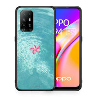 Thumbnail for Θήκη Oppo A94 5G Water Flower από τη Smartfits με σχέδιο στο πίσω μέρος και μαύρο περίβλημα | Oppo A94 5G Water Flower case with colorful back and black bezels