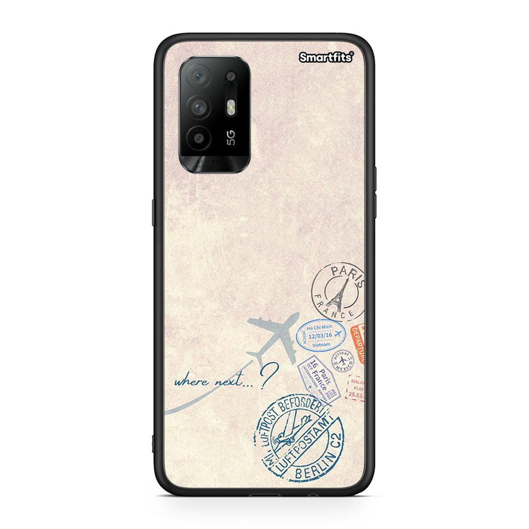 Oppo A94 5G Where Next θήκη από τη Smartfits με σχέδιο στο πίσω μέρος και μαύρο περίβλημα | Smartphone case with colorful back and black bezels by Smartfits