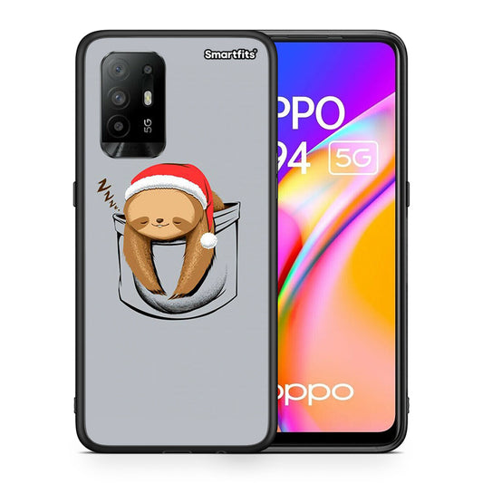 Θήκη Oppo A94 5G Xmas Zzzz από τη Smartfits με σχέδιο στο πίσω μέρος και μαύρο περίβλημα | Oppo A94 5G Xmas Zzzz case with colorful back and black bezels