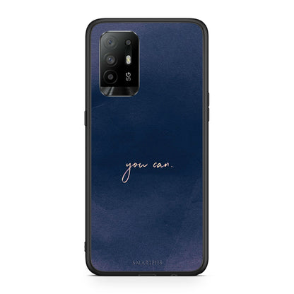 Oppo A94 5G You Can θήκη από τη Smartfits με σχέδιο στο πίσω μέρος και μαύρο περίβλημα | Smartphone case with colorful back and black bezels by Smartfits