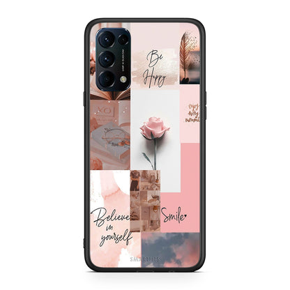 Oppo Find X3 Lite / Reno 5 5G / Reno 5 4G Aesthetic Collage θήκη από τη Smartfits με σχέδιο στο πίσω μέρος και μαύρο περίβλημα | Smartphone case with colorful back and black bezels by Smartfits