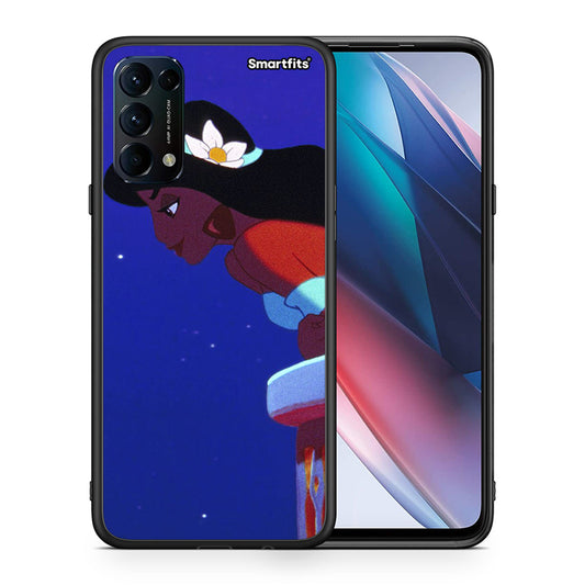 Θήκη Oppo Find X3 Lite / Reno 5 5G / Reno 5 4G Alladin And Jasmine Love 2 από τη Smartfits με σχέδιο στο πίσω μέρος και μαύρο περίβλημα | Oppo Find X3 Lite / Reno 5 5G / Reno 5 4G Alladin And Jasmine Love 2 case with colorful back and black bezels