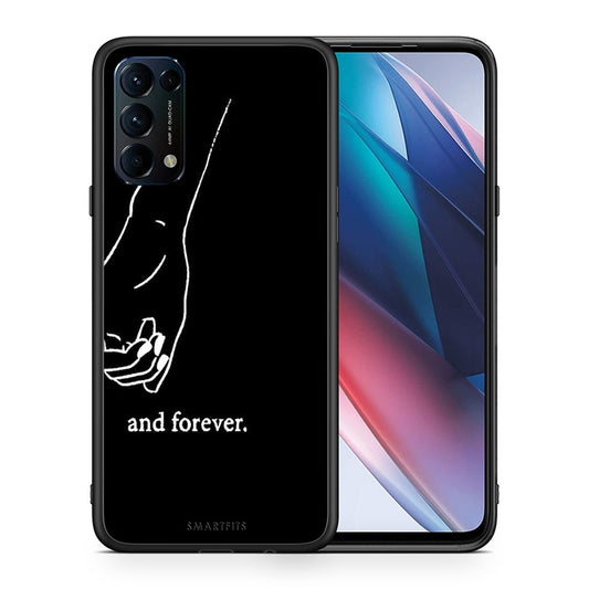 Θήκη Αγίου Βαλεντίνου Oppo Find X3 Lite / Reno 5 5G / Reno 5 4G Always & Forever 2 από τη Smartfits με σχέδιο στο πίσω μέρος και μαύρο περίβλημα | Oppo Find X3 Lite / Reno 5 5G / Reno 5 4G Always & Forever 2 case with colorful back and black bezels