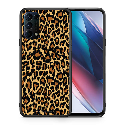Θήκη Oppo Find X3 Lite / Reno 5 5G / Reno 5 4G Leopard Animal από τη Smartfits με σχέδιο στο πίσω μέρος και μαύρο περίβλημα | Oppo Find X3 Lite / Reno 5 5G / Reno 5 4G Leopard Animal case with colorful back and black bezels