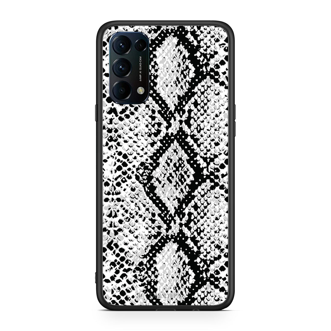 24 - Oppo Find X3 Lite / Reno 5 5G / Reno 5 4G White Snake Animal case, cover, bumper