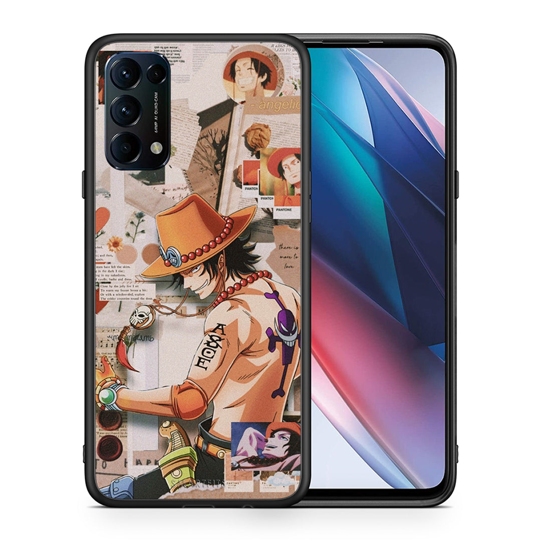 Θήκη Oppo Find X3 Lite / Reno 5 5G / Reno 5 4G Anime Collage από τη Smartfits με σχέδιο στο πίσω μέρος και μαύρο περίβλημα | Oppo Find X3 Lite / Reno 5 5G / Reno 5 4G Anime Collage case with colorful back and black bezels