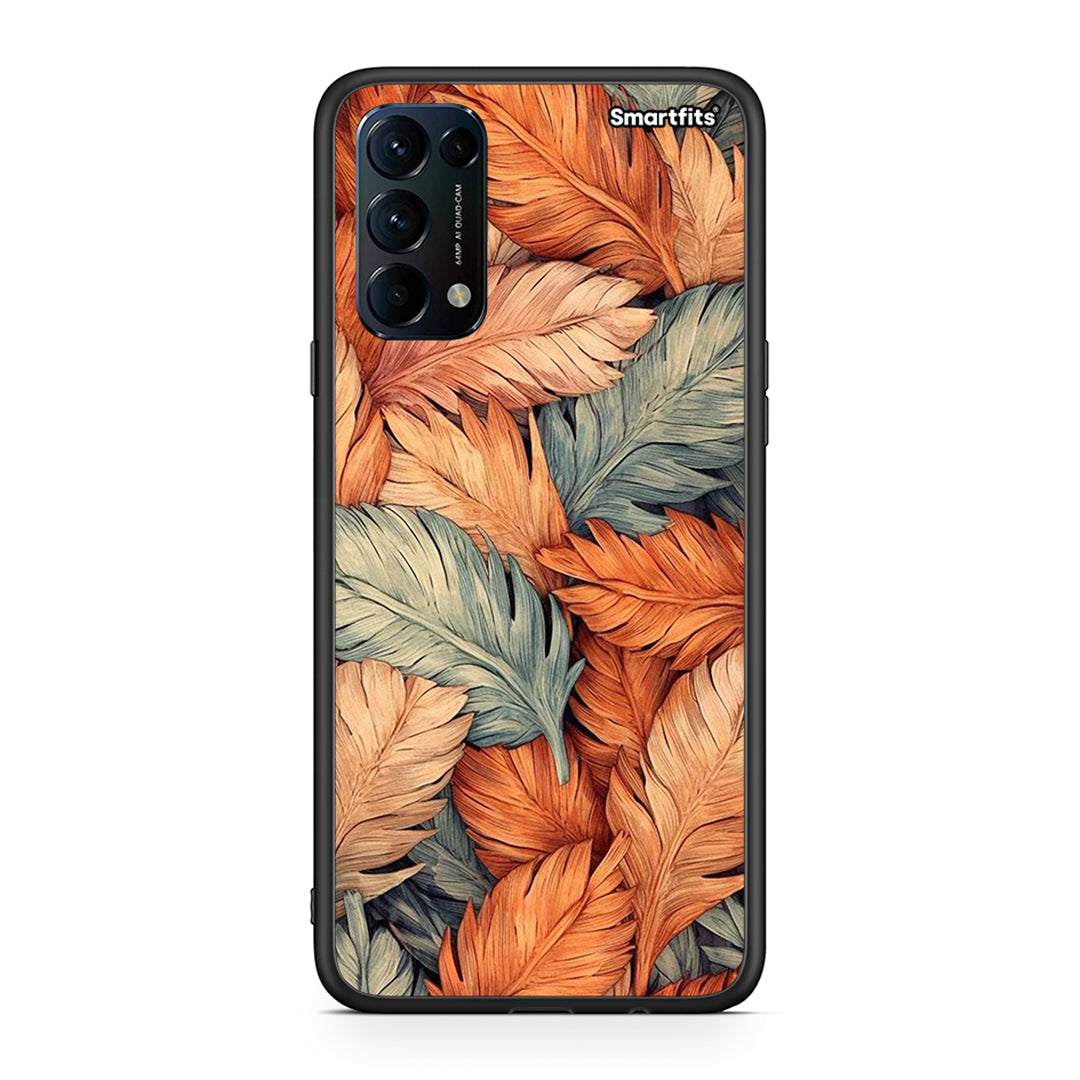 Oppo Find X3 Lite / Reno 5 5G / Reno 5 4G Autumn Leaves θήκη από τη Smartfits με σχέδιο στο πίσω μέρος και μαύρο περίβλημα | Smartphone case with colorful back and black bezels by Smartfits