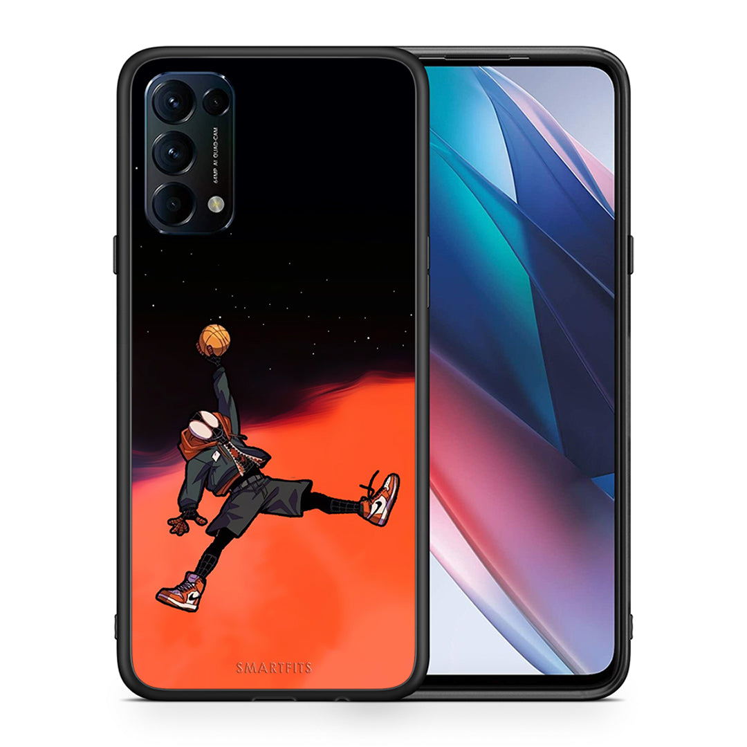 Θήκη Oppo Find X3 Lite / Reno 5 5G / Reno 5 4G Basketball Hero από τη Smartfits με σχέδιο στο πίσω μέρος και μαύρο περίβλημα | Oppo Find X3 Lite / Reno 5 5G / Reno 5 4G Basketball Hero case with colorful back and black bezels