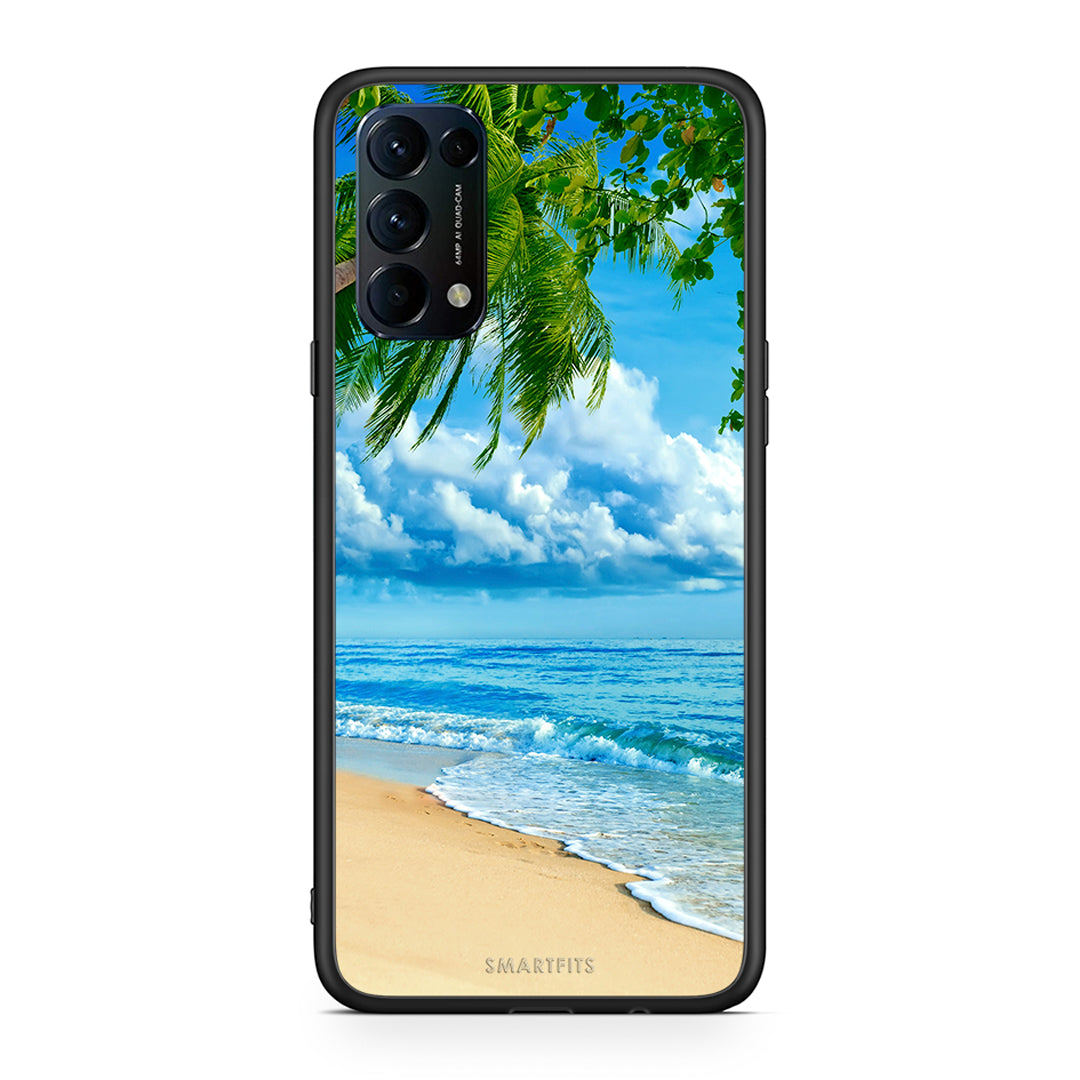 Oppo Find X3 Lite / Reno 5 5G / Reno 5 4G Beautiful Beach θήκη από τη Smartfits με σχέδιο στο πίσω μέρος και μαύρο περίβλημα | Smartphone case with colorful back and black bezels by Smartfits