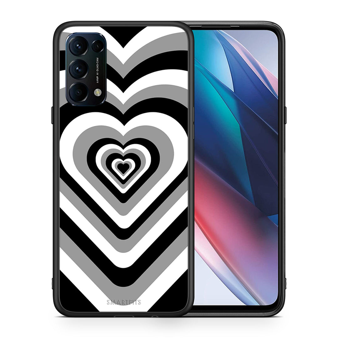 Θήκη Oppo Find X3 Lite / Reno 5 5G / Reno 5 4G Black Hearts από τη Smartfits με σχέδιο στο πίσω μέρος και μαύρο περίβλημα | Oppo Find X3 Lite / Reno 5 5G / Reno 5 4G Black Hearts case with colorful back and black bezels