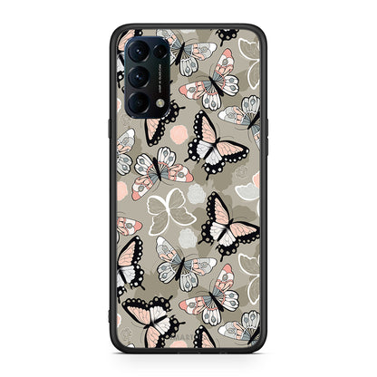 135 - Oppo Find X3 Lite / Reno 5 5G / Reno 5 4G Butterflies Boho case, cover, bumper