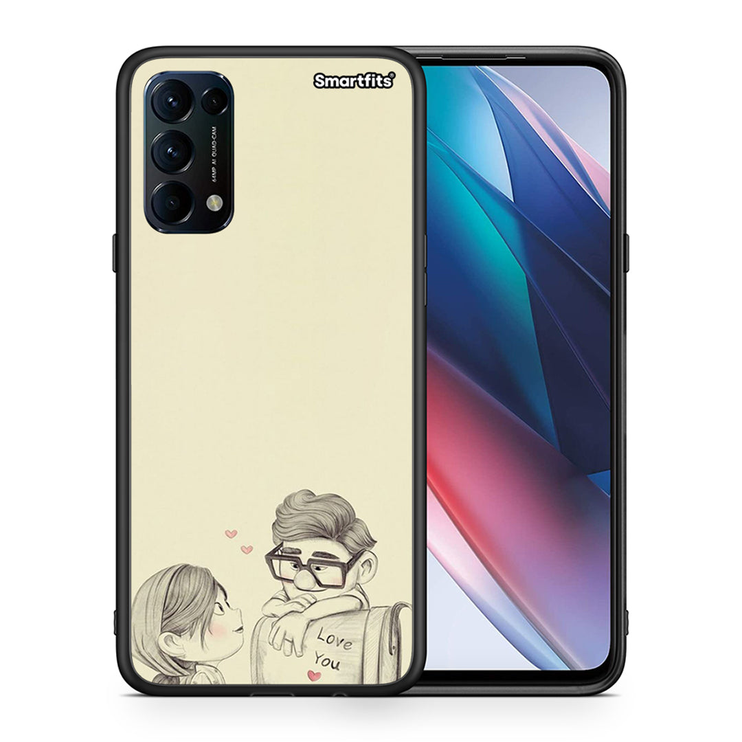 Θήκη Oppo Find X3 Lite / Reno 5 5G / Reno 5 4G Carl And Ellie από τη Smartfits με σχέδιο στο πίσω μέρος και μαύρο περίβλημα | Oppo Find X3 Lite / Reno 5 5G / Reno 5 4G Carl And Ellie case with colorful back and black bezels