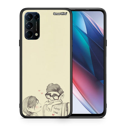 Θήκη Oppo Find X3 Lite / Reno 5 5G / Reno 5 4G Carl And Ellie από τη Smartfits με σχέδιο στο πίσω μέρος και μαύρο περίβλημα | Oppo Find X3 Lite / Reno 5 5G / Reno 5 4G Carl And Ellie case with colorful back and black bezels