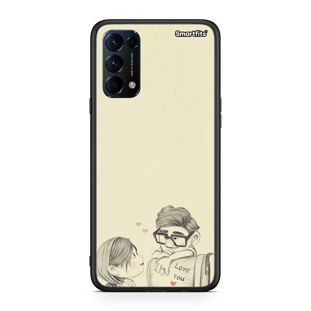 Oppo Find X3 Lite / Reno 5 5G / Reno 5 4G Carl And Ellie θήκη από τη Smartfits με σχέδιο στο πίσω μέρος και μαύρο περίβλημα | Smartphone case with colorful back and black bezels by Smartfits