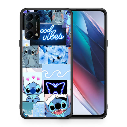 Θήκη Αγίου Βαλεντίνου Oppo Find X3 Lite / Reno 5 5G / Reno 5 4G Collage Good Vibes από τη Smartfits με σχέδιο στο πίσω μέρος και μαύρο περίβλημα | Oppo Find X3 Lite / Reno 5 5G / Reno 5 4G Collage Good Vibes case with colorful back and black bezels