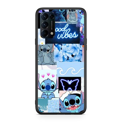 Oppo Find X3 Lite / Reno 5 5G / Reno 5 4G Collage Good Vibes Θήκη Αγίου Βαλεντίνου από τη Smartfits με σχέδιο στο πίσω μέρος και μαύρο περίβλημα | Smartphone case with colorful back and black bezels by Smartfits