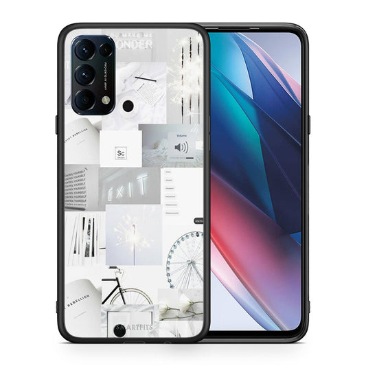 Θήκη Αγίου Βαλεντίνου Oppo Find X3 Lite / Reno 5 5G / Reno 5 4G Collage Make Me Wonder από τη Smartfits με σχέδιο στο πίσω μέρος και μαύρο περίβλημα | Oppo Find X3 Lite / Reno 5 5G / Reno 5 4G Collage Make Me Wonder case with colorful back and black bezels