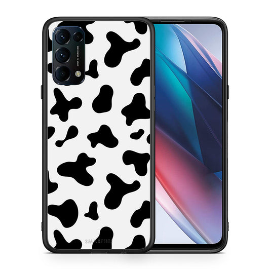 Θήκη Oppo Find X3 Lite / Reno 5 5G / Reno 5 4G Cow Print από τη Smartfits με σχέδιο στο πίσω μέρος και μαύρο περίβλημα | Oppo Find X3 Lite / Reno 5 5G / Reno 5 4G Cow Print case with colorful back and black bezels
