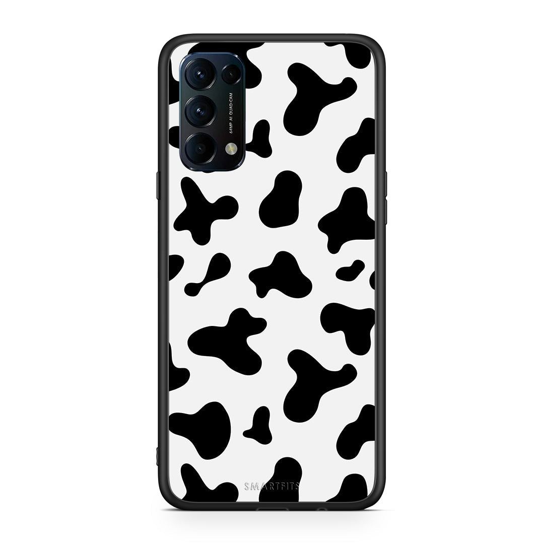 Oppo Find X3 Lite / Reno 5 5G / Reno 5 4G Cow Print θήκη από τη Smartfits με σχέδιο στο πίσω μέρος και μαύρο περίβλημα | Smartphone case with colorful back and black bezels by Smartfits
