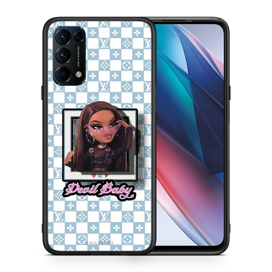 Θήκη Αγίου Βαλεντίνου Oppo Find X3 Lite / Reno 5 5G / Reno 5 4G Devil Baby από τη Smartfits με σχέδιο στο πίσω μέρος και μαύρο περίβλημα | Oppo Find X3 Lite / Reno 5 5G / Reno 5 4G Devil Baby case with colorful back and black bezels