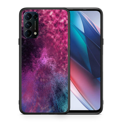 Θήκη Oppo Find X3 Lite / Reno 5 5G / Reno 5 4G Aurora Galaxy από τη Smartfits με σχέδιο στο πίσω μέρος και μαύρο περίβλημα | Oppo Find X3 Lite / Reno 5 5G / Reno 5 4G Aurora Galaxy case with colorful back and black bezels