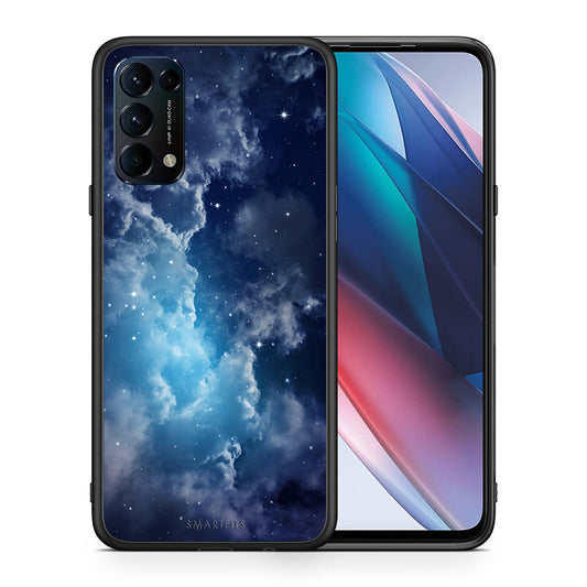 Θήκη Oppo Find X3 Lite / Reno 5 5G / Reno 5 4G Blue Sky Galaxy από τη Smartfits με σχέδιο στο πίσω μέρος και μαύρο περίβλημα | Oppo Find X3 Lite / Reno 5 5G / Reno 5 4G Blue Sky Galaxy case with colorful back and black bezels