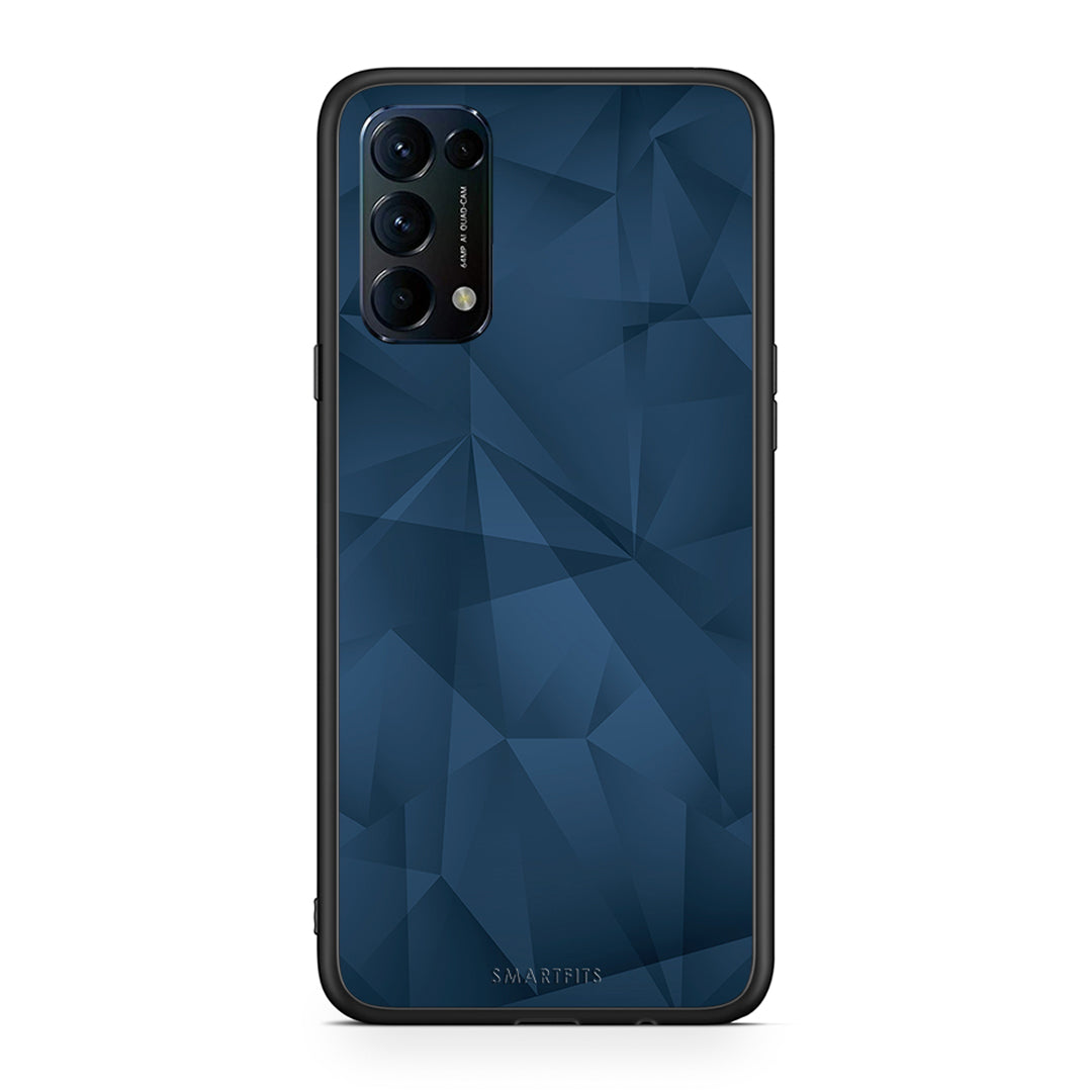 39 - Oppo Find X3 Lite / Reno 5 5G / Reno 5 4G Blue Abstract Geometric case, cover, bumper