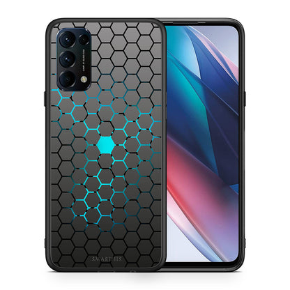 Θήκη Oppo Find X3 Lite / Reno 5 5G / Reno 5 4G Hexagonal Geometric από τη Smartfits με σχέδιο στο πίσω μέρος και μαύρο περίβλημα | Oppo Find X3 Lite / Reno 5 5G / Reno 5 4G Hexagonal Geometric case with colorful back and black bezels