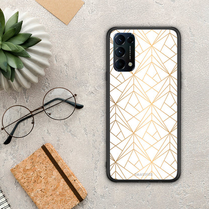 Geometric Luxury White - Oppo Find X3 Lite / Reno 5 5G / Reno 5 4G θήκη
